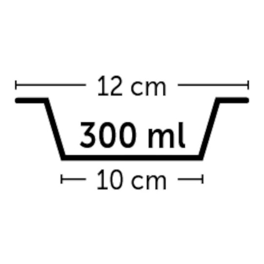 Matskål med tassmönster rostfri - Röd, 12 cm