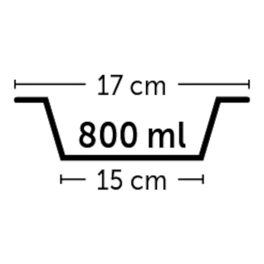 Matskål med tassmönster rostfri - Röd, 12 cm