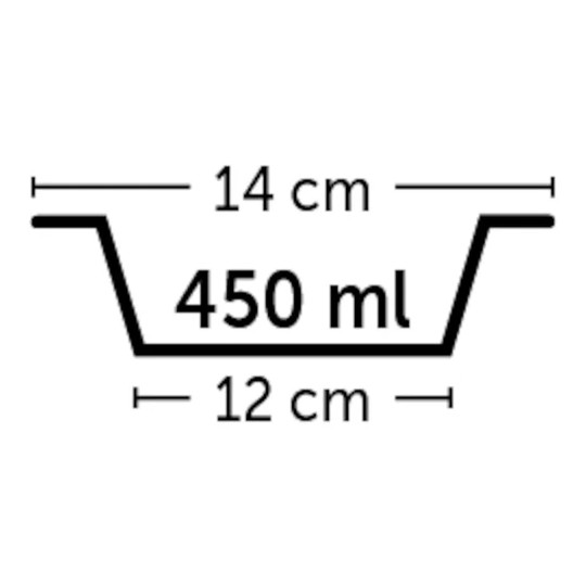 Matskål med tassmönster rostfri - Svart, 14 cm