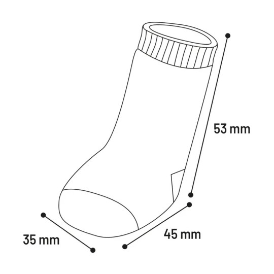 Hundsockar  svart/grå randiga. Halkskydd - Small