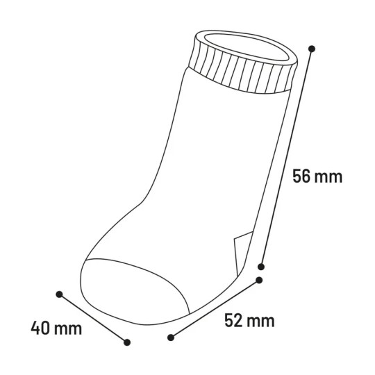 Hundsockar  svart/grå randiga. Halkskydd - Small