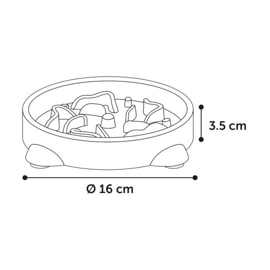 Beno - Slowdown matskål - 16 cm