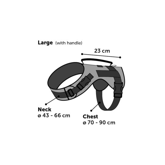 Sele med reflex och handtag - Kamouflage