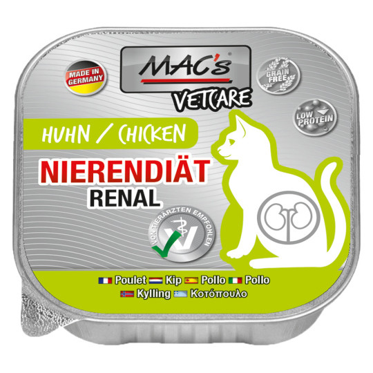 Macs Katt Vetcare Njurstöd  Kyckling 100 g x 16st