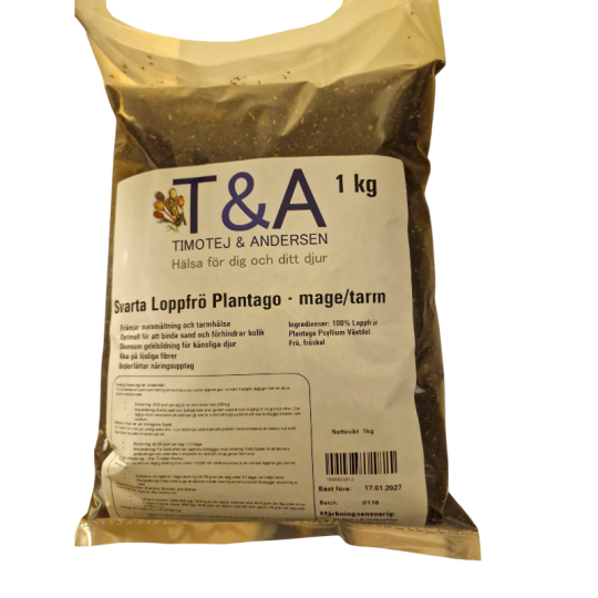 Svarta Loppfrö Plantago - mage/tarm