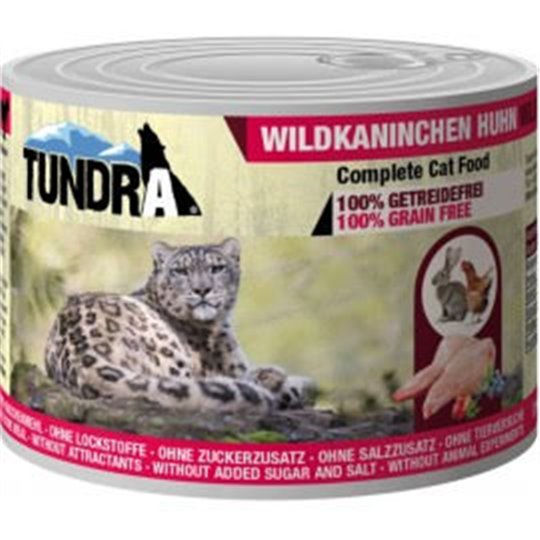 Tundra blötmat till katt 200gr- vildkanin & höna (6-pack)