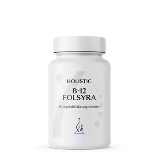 B-12 MED FOLSYRA, 90 TABLETTER, HOLISTIC